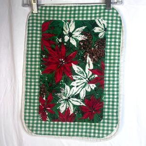 Hand Sewn VTB Christmas Placemats Set of 6 Cottage Grandma Core Plaid Quilted